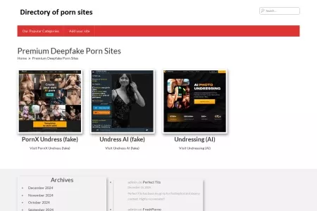 Screenshot of Premium Deepfake Porn Sites – The Best Porn Sites List