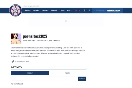 Screenshot of pornsites2025 Profile and Activity - Lone Star Ball