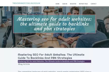 Screenshot of Mastering SEO for Adult Websites: The Ultimate Guide to Backlinks and PBN Strategies