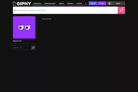 Screenshot of GIFs on GIPHY - Be Animated