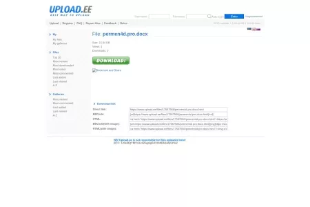 Screenshot of UPLOAD.EE - permen4d.pro.docx - Download
