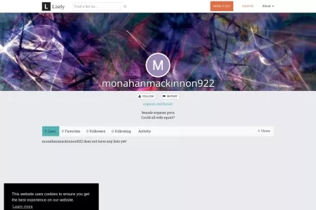 Screenshot of monahanmackinnon922  | List.ly