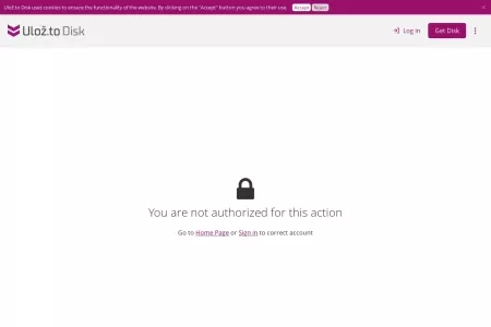 Screenshot of Ulož.to Disk - The Personal Backup Service