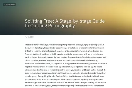 Screenshot of Splitting Free: A Stage-by-stage Guide to Quitting Porn...