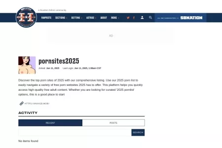 Screenshot of pornsites2025 Profile and Activity - The Crawfish Boxes