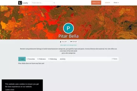 Screenshot of Pitar Bella  | List.ly