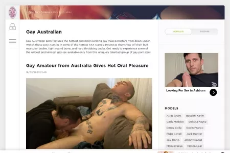 Screenshot of Explore Gay Australian Porn Videos and Enjoy Hot XXX Content