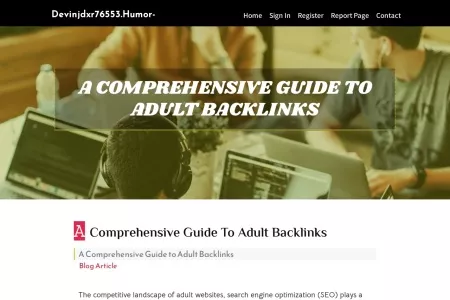 Screenshot of A Comprehensive Guide to Adult Backlinks