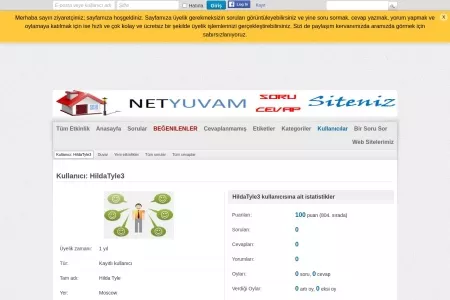 Screenshot of Kullanıcı: HildaTyle3 - Netyuvam S&C