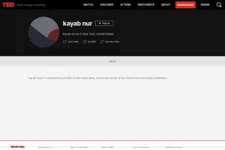 Screenshot of kayab nur's TED Profile