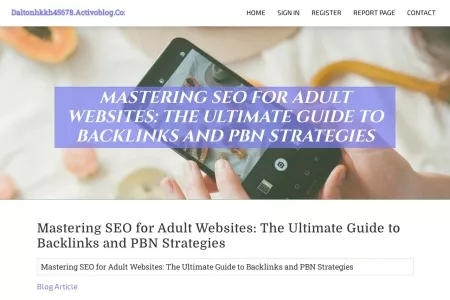 Screenshot of Mastering SEO for Adult Websites: The Ultimate Guide to Backlinks and PBN Strategies