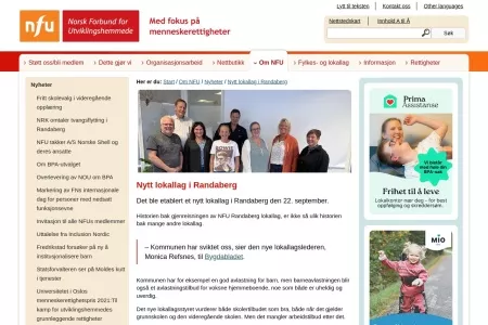 Screenshot of Nytt lokallag i Randaberg - NFU Norge