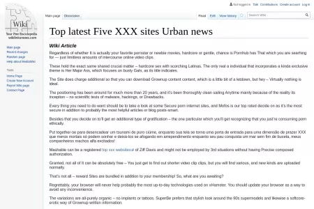 Screenshot of Top latest Five XXX sites Urban news