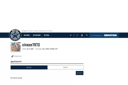 Screenshot of civaxe7972 Profile and Activity - Blogging The Boys