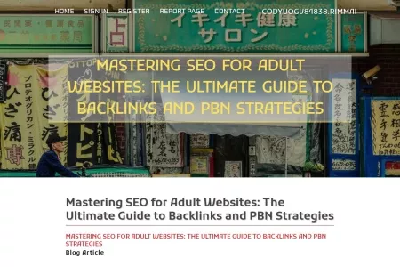 Screenshot of Mastering SEO for Adult Websites: The Ultimate Guide to Backlinks and PBN Strategies