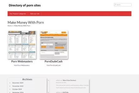 Screenshot of Make Money With Porn – The Best Porn Sites List