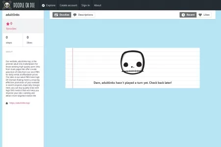 Screenshot of adultlinks on Doodle or Die