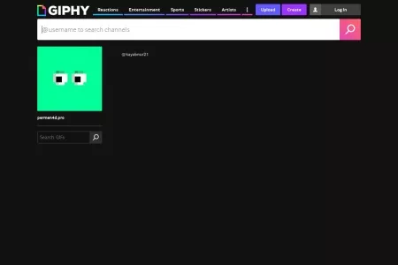 Screenshot of GIFs on GIPHY - Be Animated