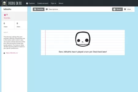 Screenshot of hdhub4u on Doodle or Die