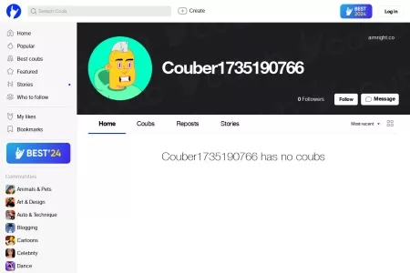 Screenshot of Couber1735190766 - Channel on Coub