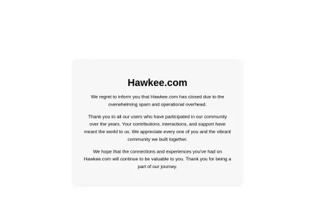 Screenshot of Hawkee.com