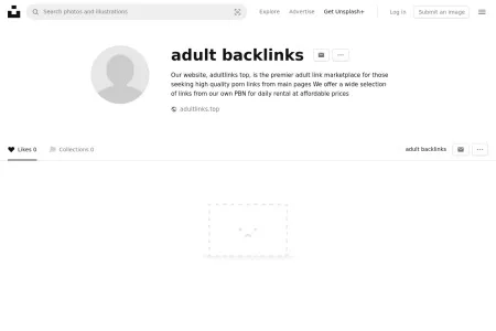 Screenshot of adult backlinks (@adultlinks) | Unsplash Photo Community