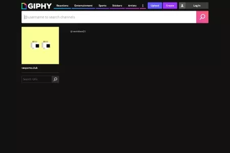 Screenshot of GIFs on GIPHY - Be Animated