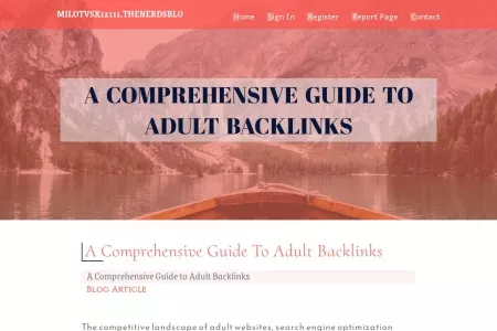 Screenshot of A Comprehensive Guide to Adult Backlinks