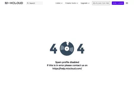 Screenshot of Mixcloud