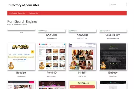 Screenshot of Porn Search Engines – The Best Porn Sites List