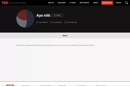 Screenshot of Ayo nith's TED Profile