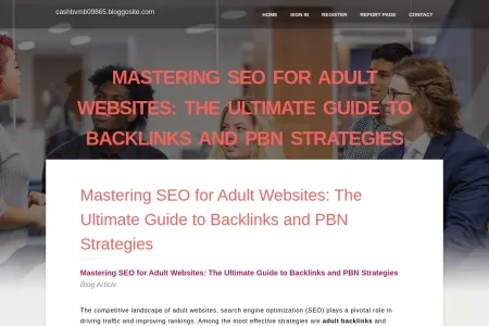 Screenshot of Mastering SEO for Adult Websites: The Ultimate Guide to Backlinks and PBN Strategies