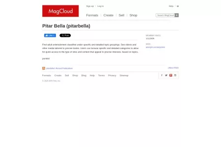 Screenshot of Pitar Bella | MagCloud