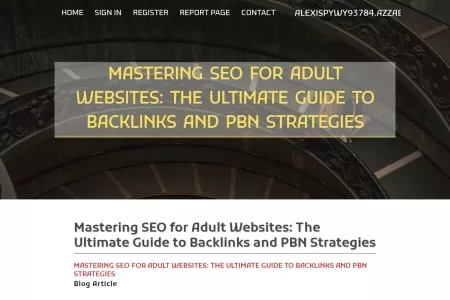 Screenshot of Mastering SEO for Adult Websites: The Ultimate Guide to Backlinks and PBN Strategies