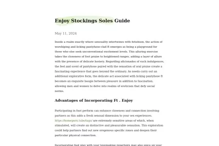 Screenshot of Enjoy Stockings Soles Guide — fibertext6