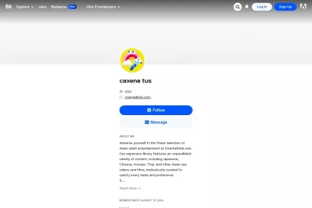 Screenshot of Behance