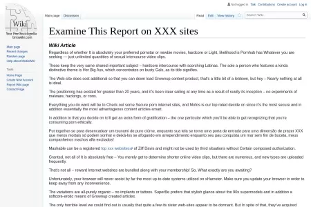 Screenshot of Examine This Report on XXX sites