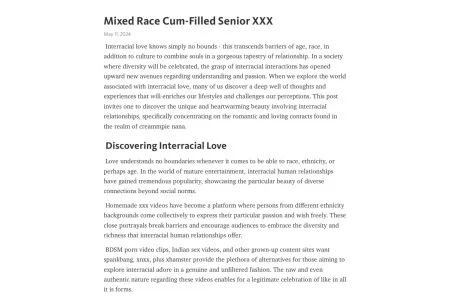 Screenshot of Mixed Race Cum-Filled Senior XXX – Telegraph