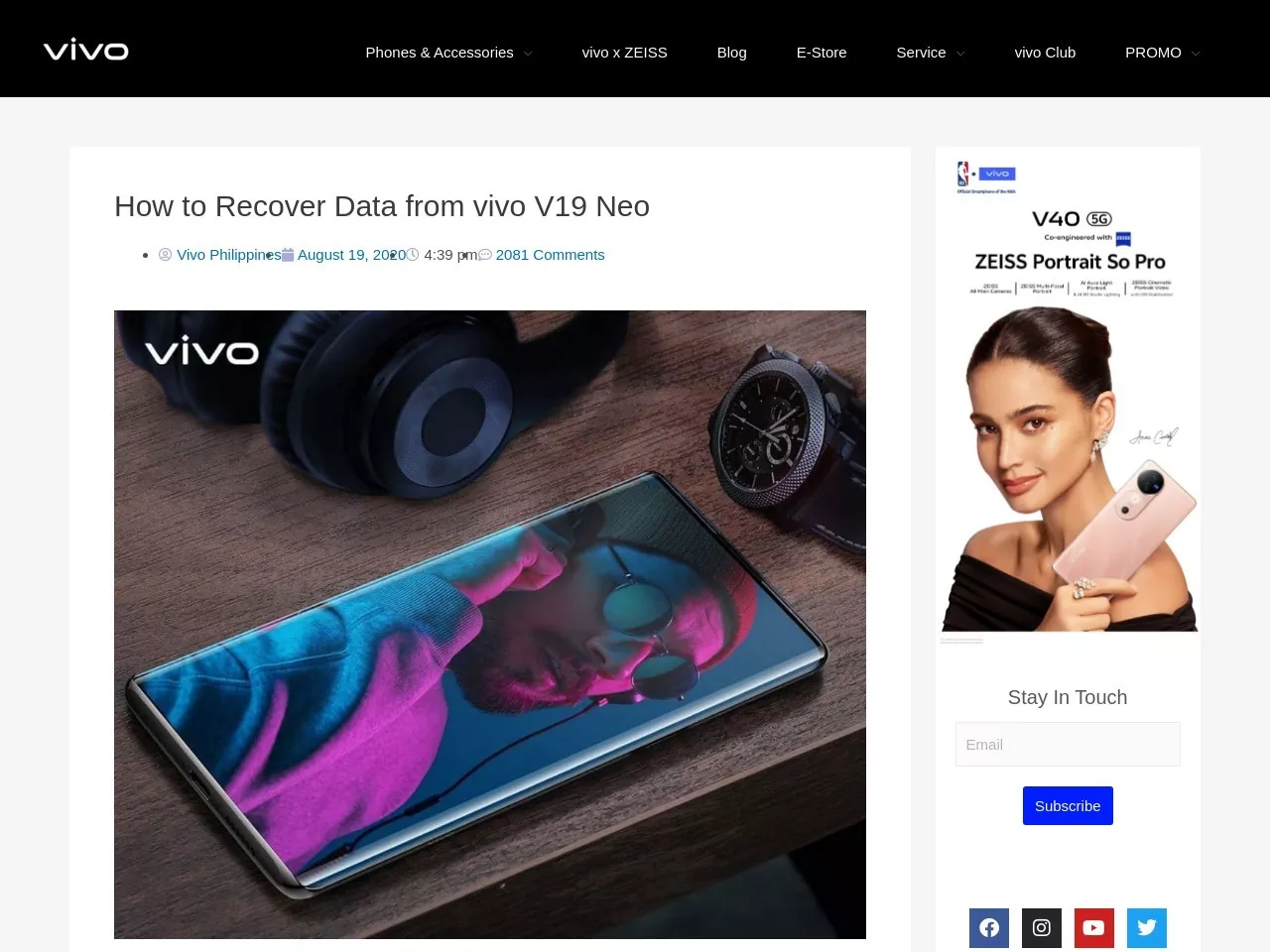 Screenshot of How to Recover Data from vivo V19 Neo | vivo Blog