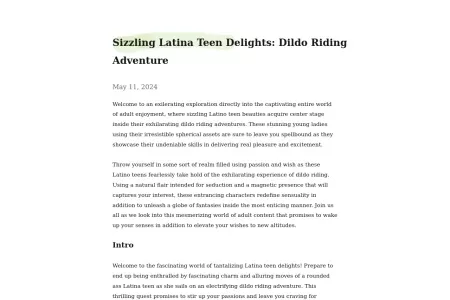 Screenshot of Sizzling Latina Teen Delights: Dildo Riding Adventure — puppyjet2