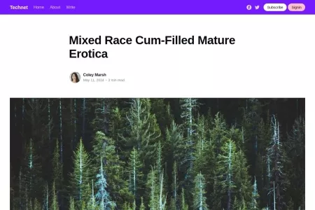 Screenshot of Mixed Race Cum-Filled Mature Erotica