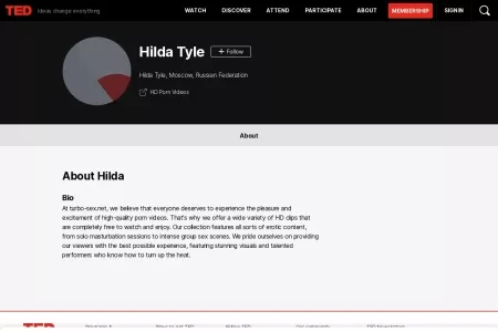 Screenshot of Hilda Tyle's TED Profile