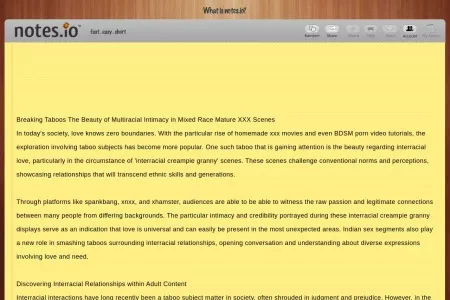Screenshot of  Breaking Taboos The Beauty of : Notes 