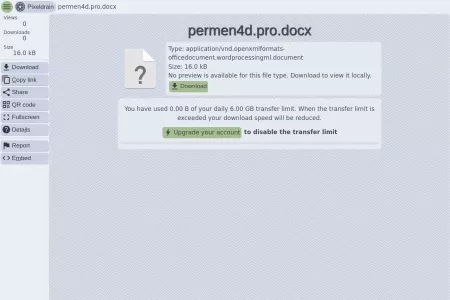 Screenshot of permen4d.pro.docx ~ pixeldrain