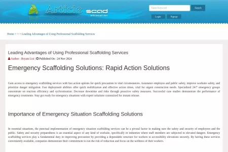 Screenshot of Leading  Advantages of Using Professional Scaffolding Services