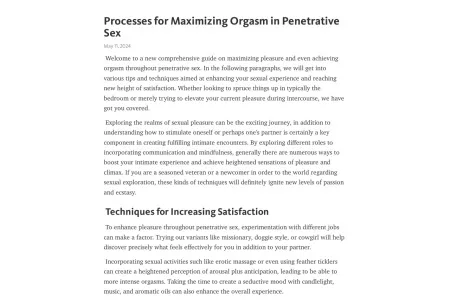 Screenshot of Processes for Maximizing Orgasm in Penetrative Sex – Telegraph