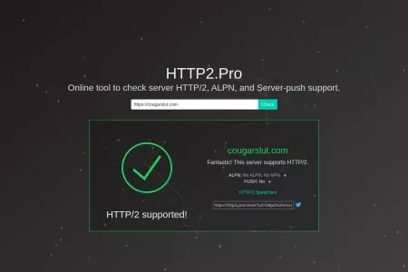 Screenshot of cougarslut.com ✔ - HTTP/2 Supported - HTTP2.Pro