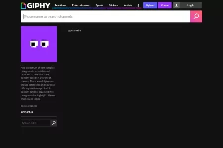 Screenshot of GIFs on GIPHY - Be Animated