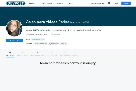 Screenshot of Asian porn videos  Perina's (annaperina888) software portfolio | Devpost