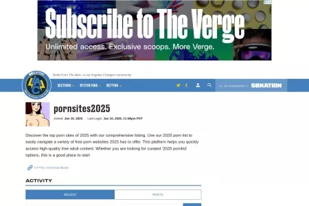 Screenshot of pornsites2025 Profile and Activity - Bolts From The Blue